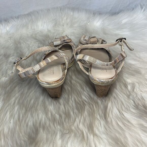 Rialto Woven Plaid Cork Wedge Sandals Bwo Detailed Sz 7 - Picture 3 of 9